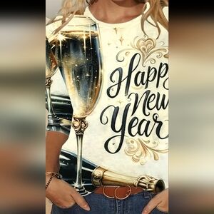 NEW YEARS SHIRT (NEW) 1X